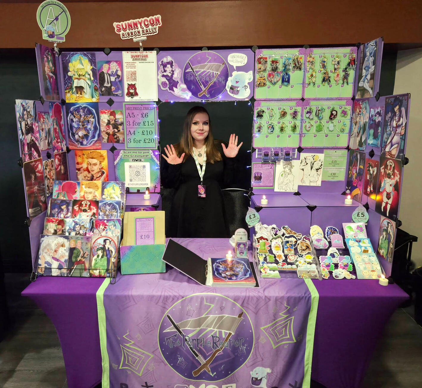 My table set up at Sunny Con Expo